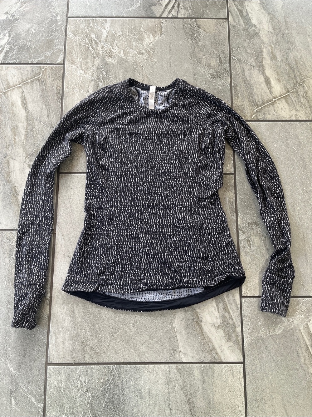 🍋 Lululemon Runderful Long Sleeve Shirt Size 8 Recconect Jacquard Warm